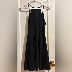 Express Black Fit & Flare Spaghetti Strap Dress - Size Small